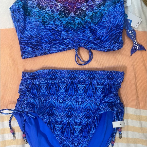 Blue Patterned Bikini Set - Picture 4 of 4